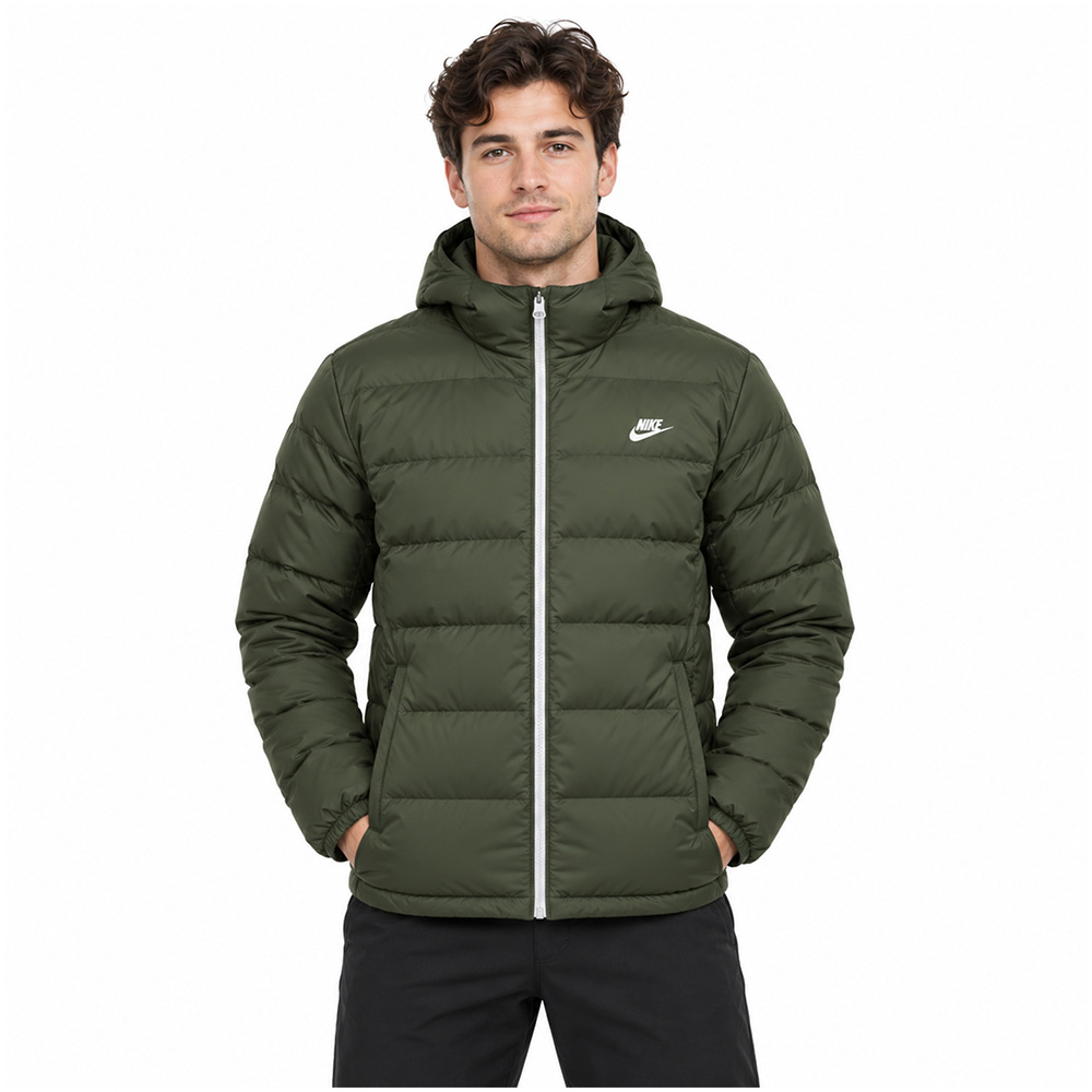 Куртка двусторонняя  Nike Reversible Puffer Jacket — Olive Green