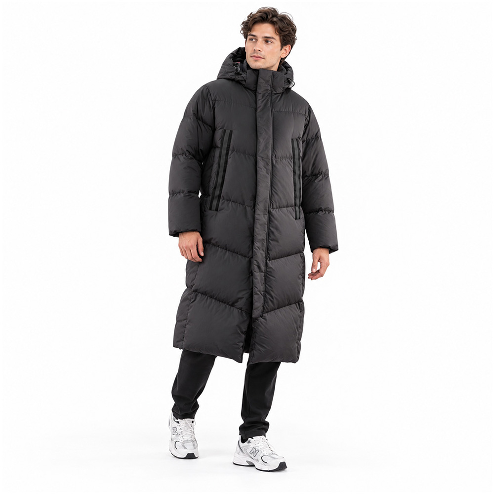 Пуховик Chicago Bulls Long Puffer Coat — Dark Grey