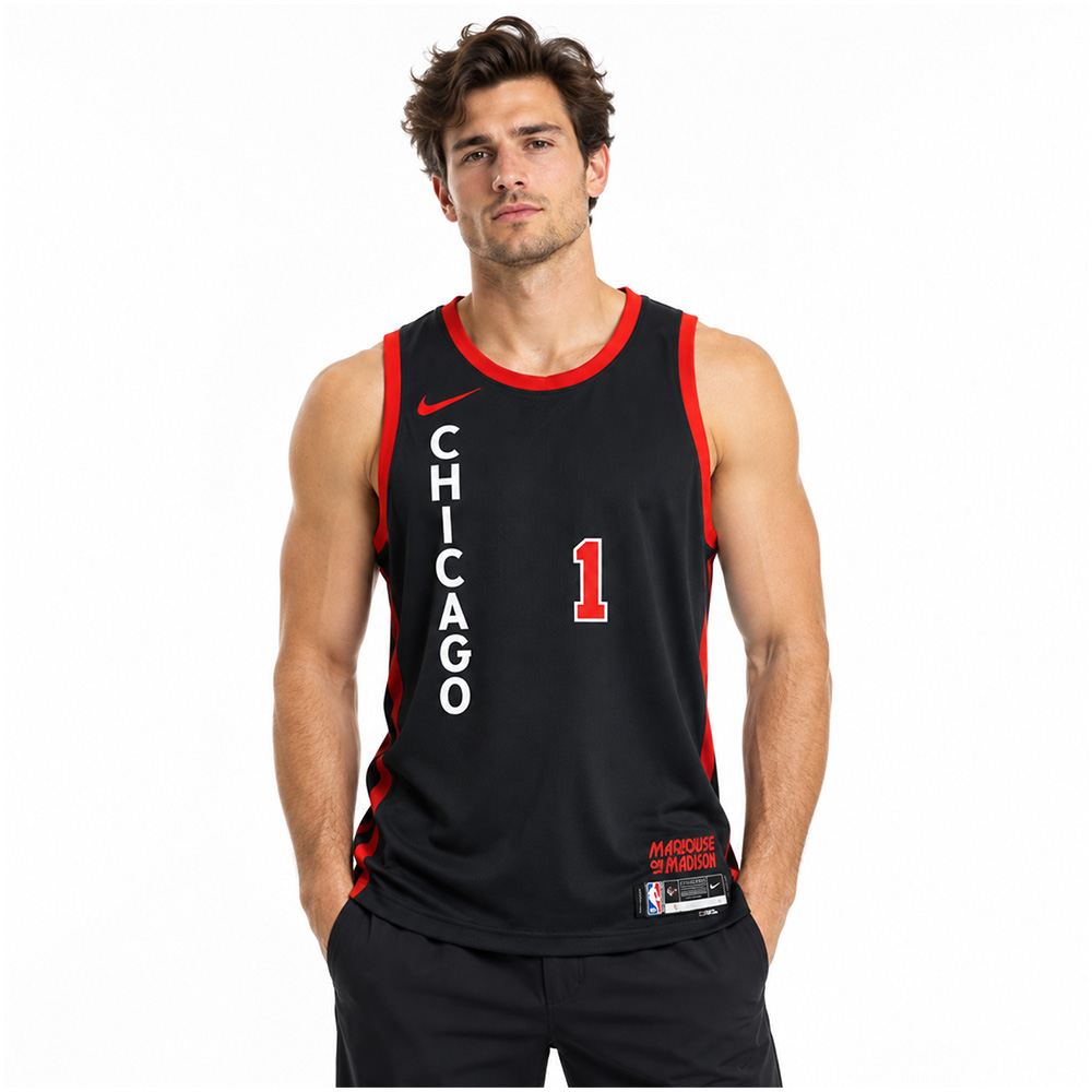 Джерси Nike NBA Chicago Bulls City Edition 2023/24 #1 — Black