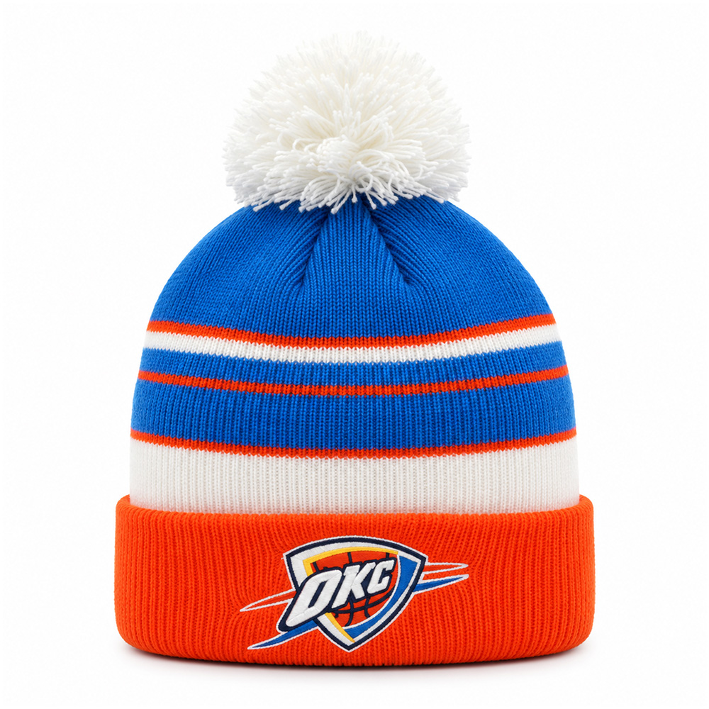 Шапка 47 Brand Oklahoma City Thunder NBA Cuffed Pom Knit Beanie