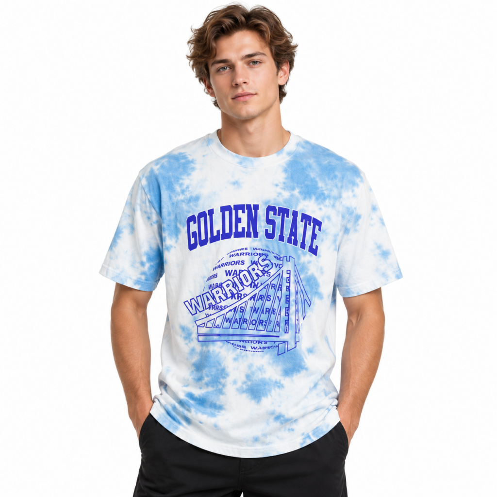 Футболка Golden State Warriors Blue Tie-Dye Graphic T-Shirt